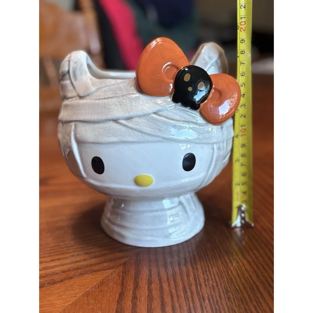 Hello Kitty‎ Halloween Mummy Ceramic Candy Dish Bowl Jar Blue Sky Sanrio 2025
